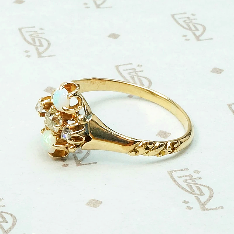 Victorian Romance Opal & Diamond Ring