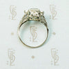 Satisfying Symmetry Aquamarine Filigree Ring