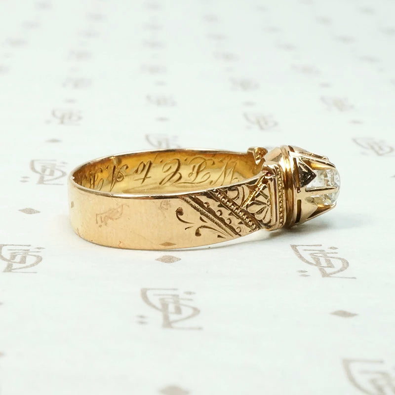 Victorian Grand Period OMC Diamond Solitaire