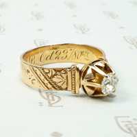 Victorian Grand Period OMC Diamond Solitaire