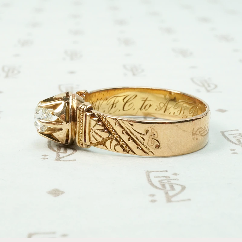 Victorian Grand Period OMC Diamond Solitaire