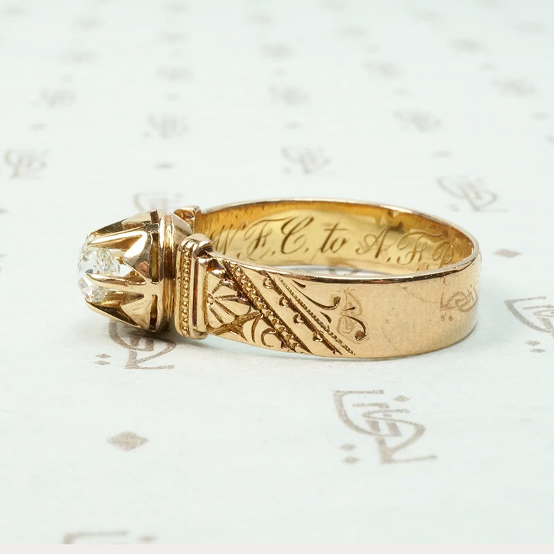 Victorian Grand Period OMC Diamond Solitaire