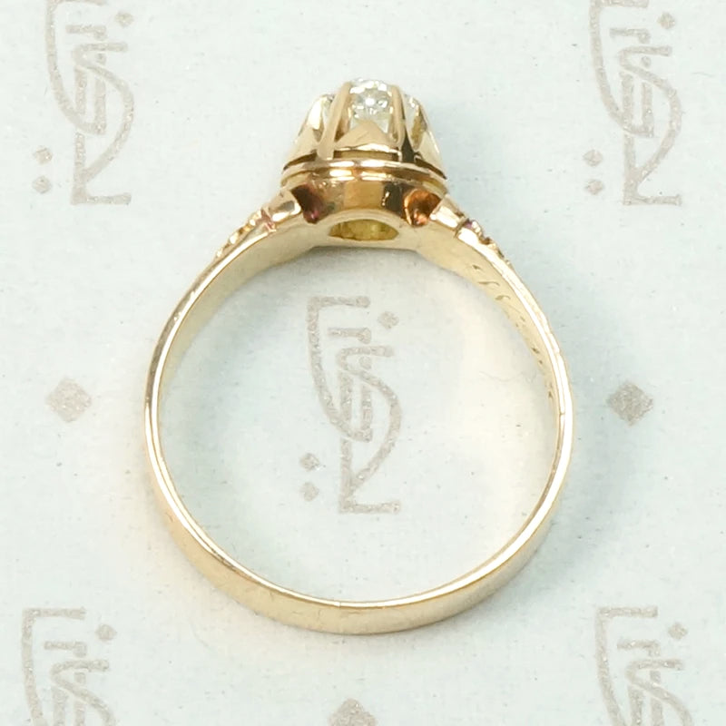 Victorian Grand Period OMC Diamond Solitaire