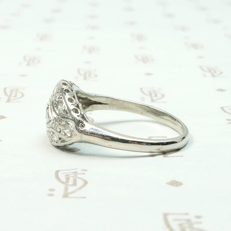 Art Deco Eye Ring with Marquis Cut Diamond
