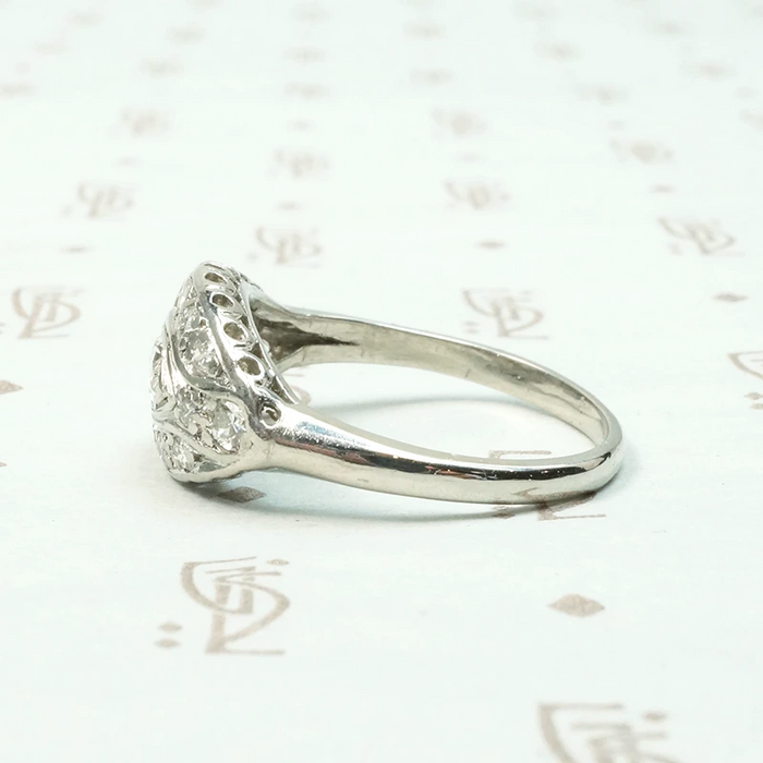 Art Deco Eye Ring with Marquis Cut Diamond