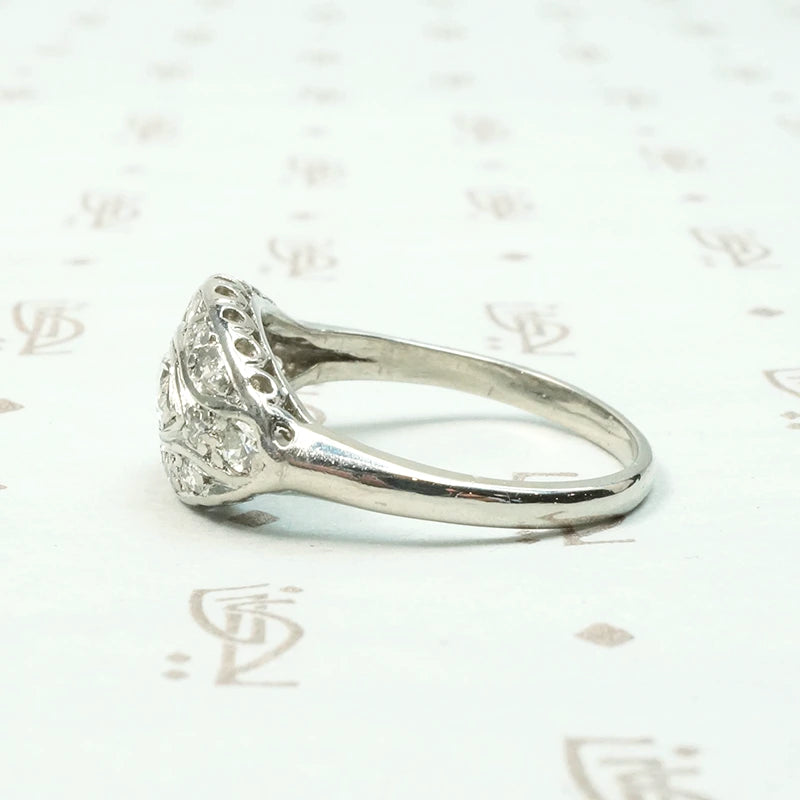 Art Deco Eye Ring with Marquis Cut Diamond