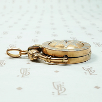 Antique Gold & Platinum Locket with Star Set Diamond