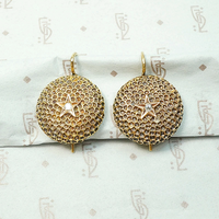 Charming Victorian Ear Bobs with Star Set Diamonds