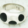 Fabulous Silver Bracelet with Bakelite Polka Dots