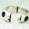 Fabulous Silver Bracelet with Bakelite Polka Dots