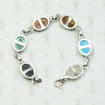 Vintage Seven Scarab Bracelet in Sterling