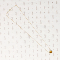 November Birthstone Citrine Solitaire Necklace