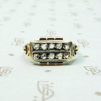 Rough & Radiant Rose Cut Diamond Russian Ring