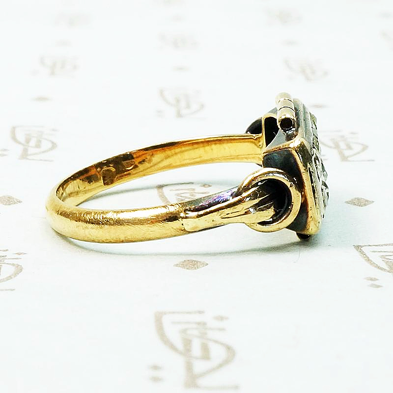 Rough & Radiant Rose Cut Diamond Russian Ring