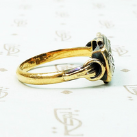 Rough & Radiant Rose Cut Diamond Russian Ring