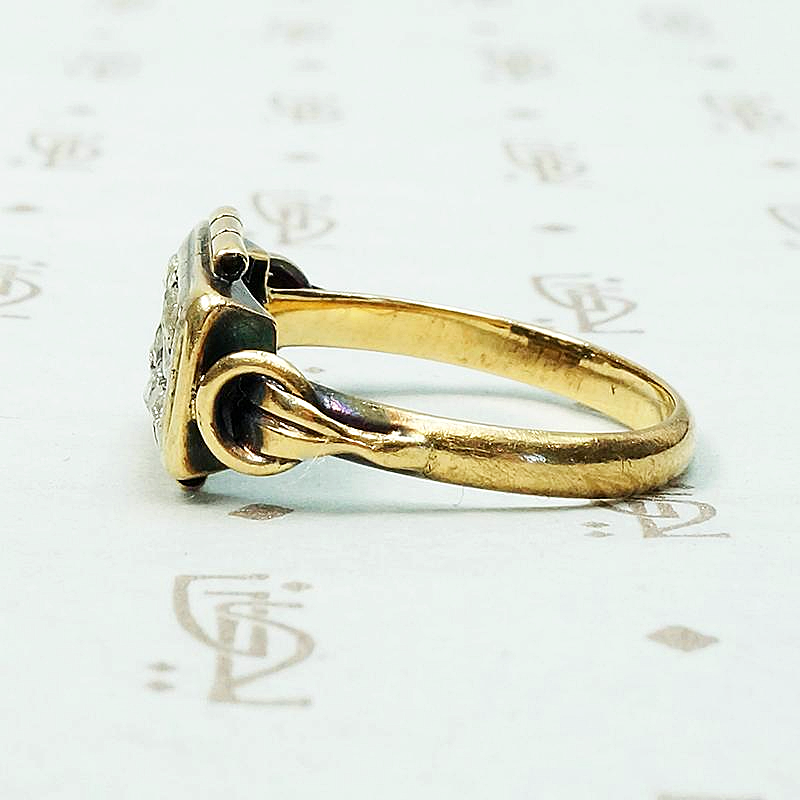 Rough & Radiant Rose Cut Diamond Russian Ring