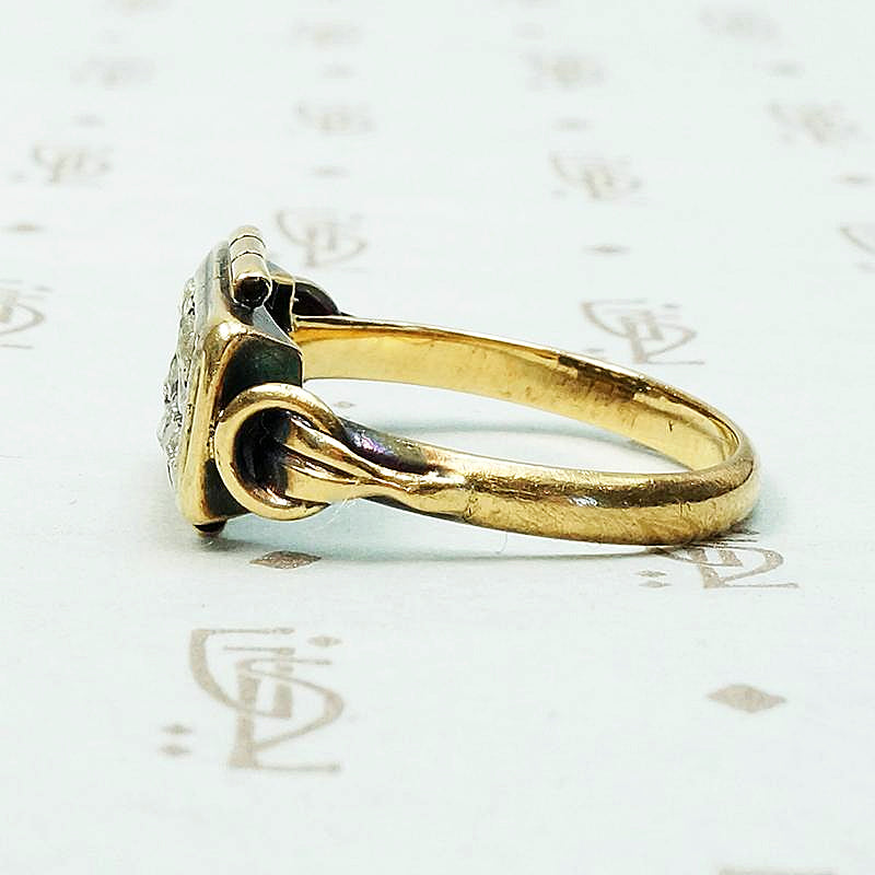 Rough & Radiant Rose Cut Diamond Russian Ring