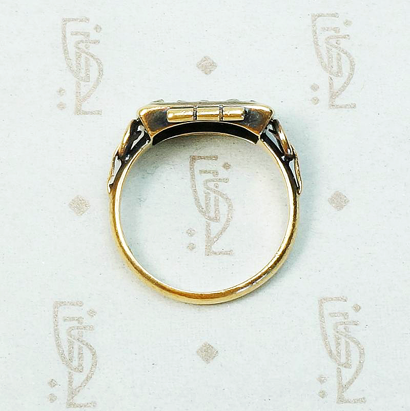 Rough & Radiant Rose Cut Diamond Russian Ring
