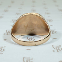 Bloodstone and Flourishes An 1850's Gold Ring