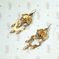 Fantastic Victorian Chandelier Earrings with Rubies