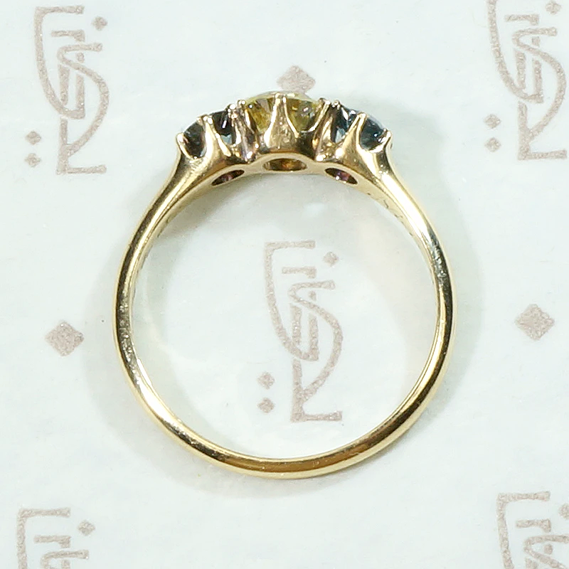 Dazzling Fancy Yellow Diamond & Sapphire Ring