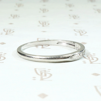 Slim Diamond & Platinum Band with Sweet Details