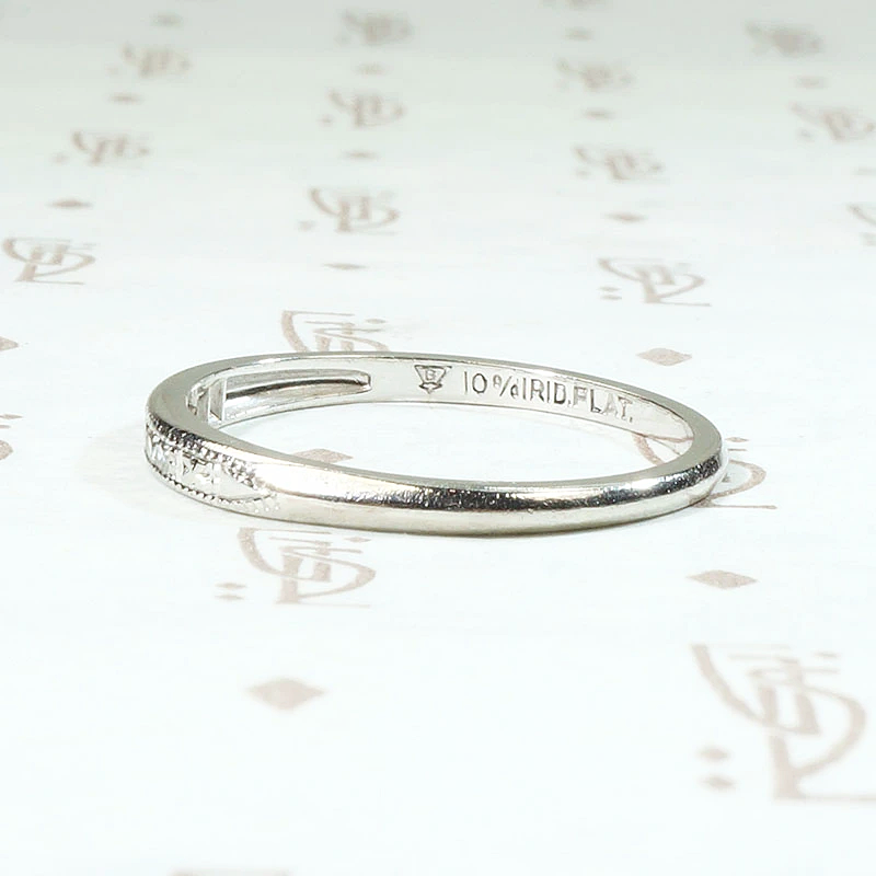 Slim Diamond & Platinum Band with Sweet Details