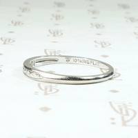 Slim Diamond & Platinum Band with Sweet Details