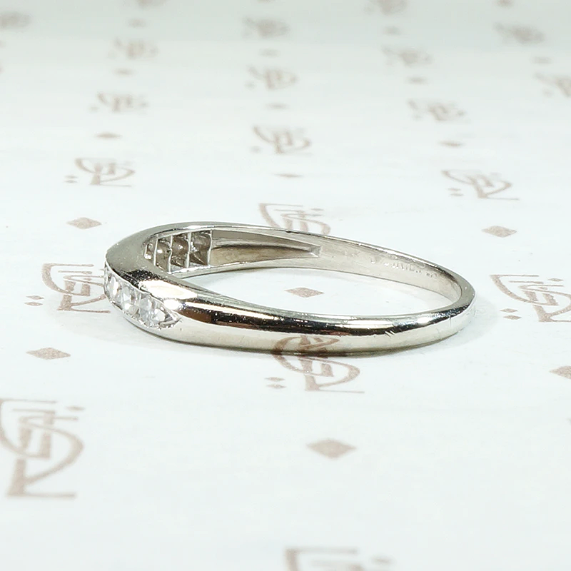 Channel Set Diamond Wedding Band in Platinum
