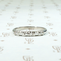 Refined Round & Baguette Diamond Platinum Band