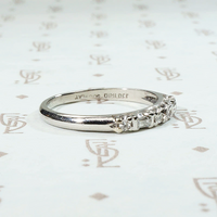Refined Round & Baguette Diamond Platinum Band