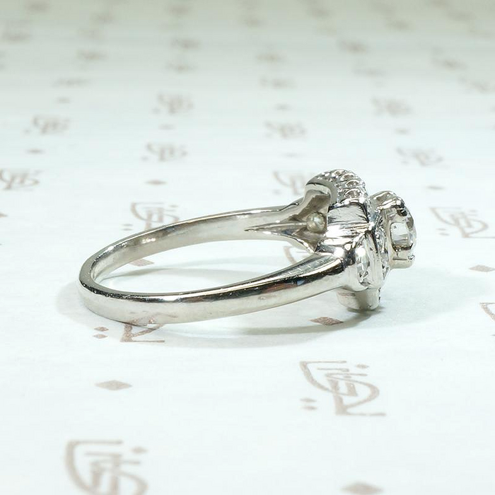 Bold & Pretty 1930s Deco Diamond Engagement Ring