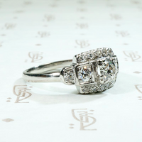 Bold & Pretty 1930s Deco Diamond Engagement Ring