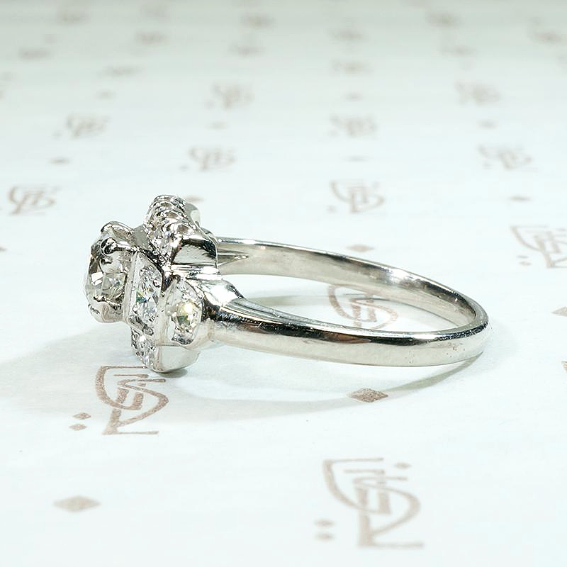 Bold & Pretty 1930s Deco Diamond Engagement Ring