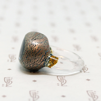 Psychedelic Vintage Fused Glass Ring