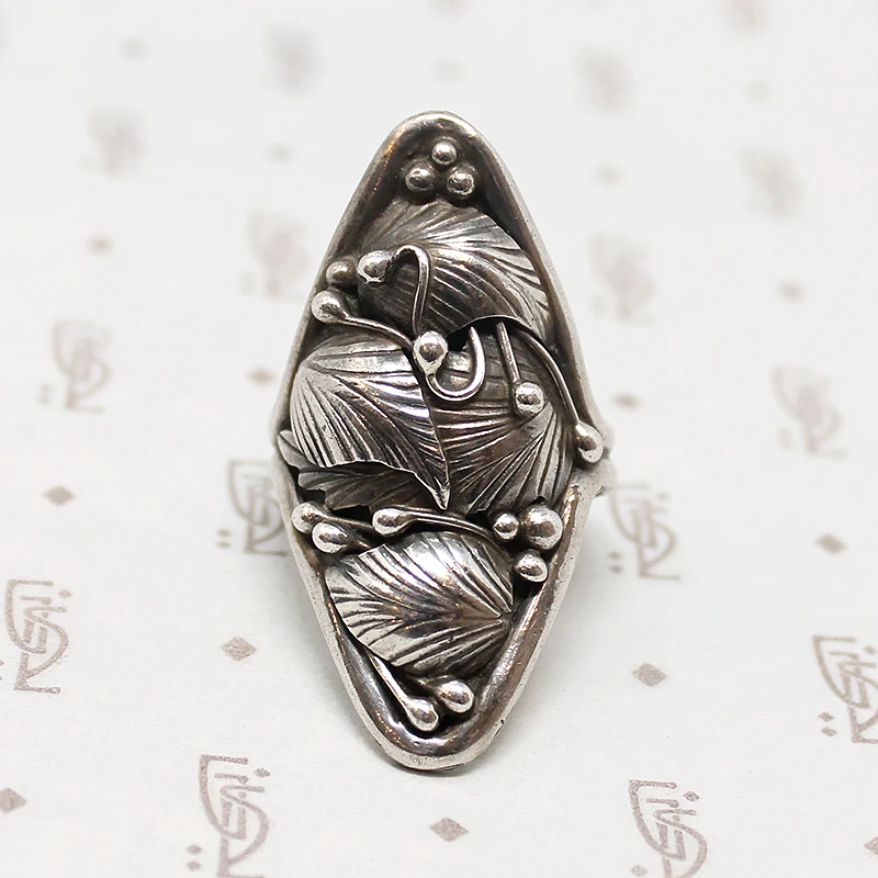 Luciano Chavez Sterling Leaf & Bud Ring
