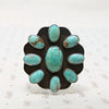 Incredible Vintage Turquoise Brooch in Sterling Silver 