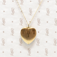 Retro Engraved Shiny Heart Locket