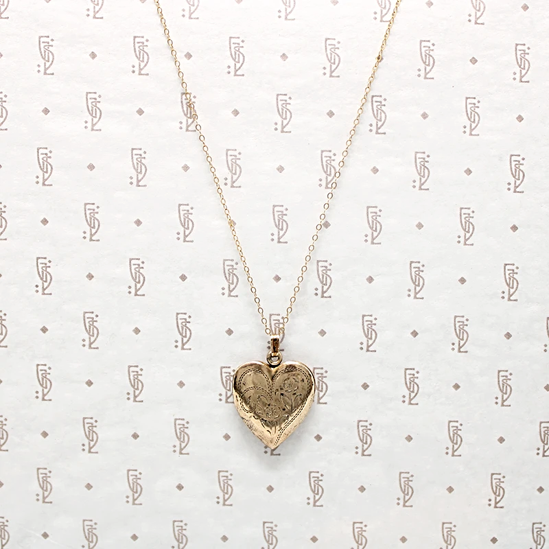 Hearts & Flowers Vintage Gold Filled Locket