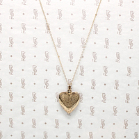 Hearts & Flowers Vintage Gold Filled Locket