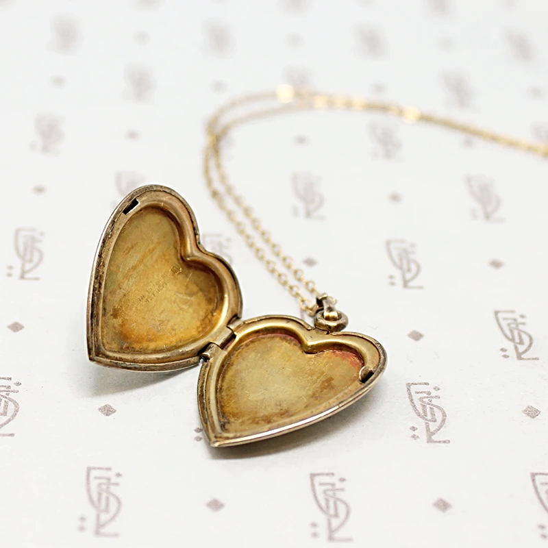 Hearts & Flowers Vintage Gold Filled Locket