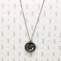 Niello Locket Engraved with View of Mount Fuji and Chureito Pagoda
