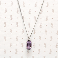 Siberian Amethyst Pendant in Sterling Silver