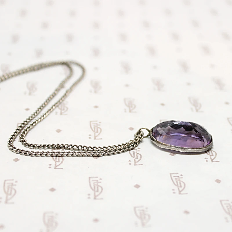 Siberian Amethyst Pendant in Sterling Silver