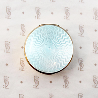 Jazz Age Silver & Guilloché Enamel Powder Box