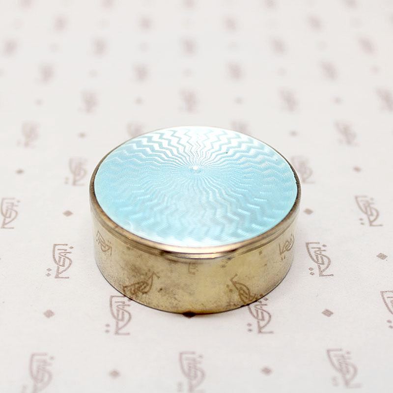 Jazz Age Silver & Guilloché Enamel Powder Box