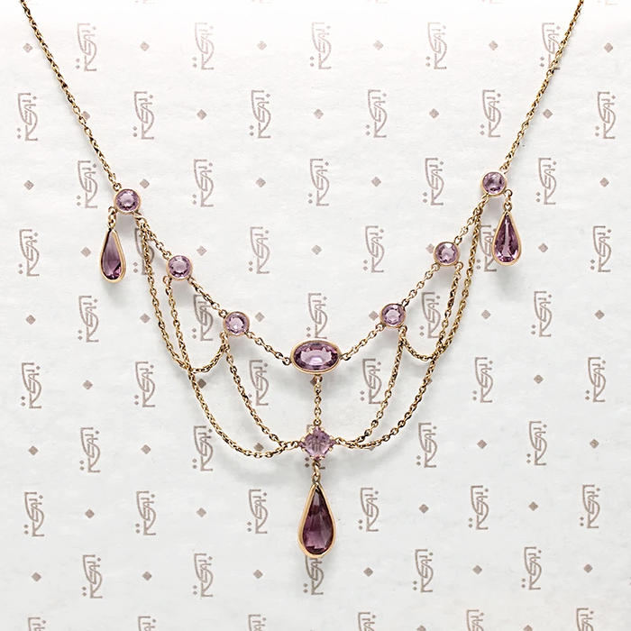 Dreamy Turn of the 19th Century Festoon Necklace