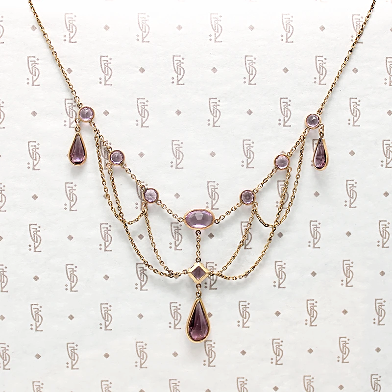 Dreamy Turn of the 19th Century Festoon Necklace