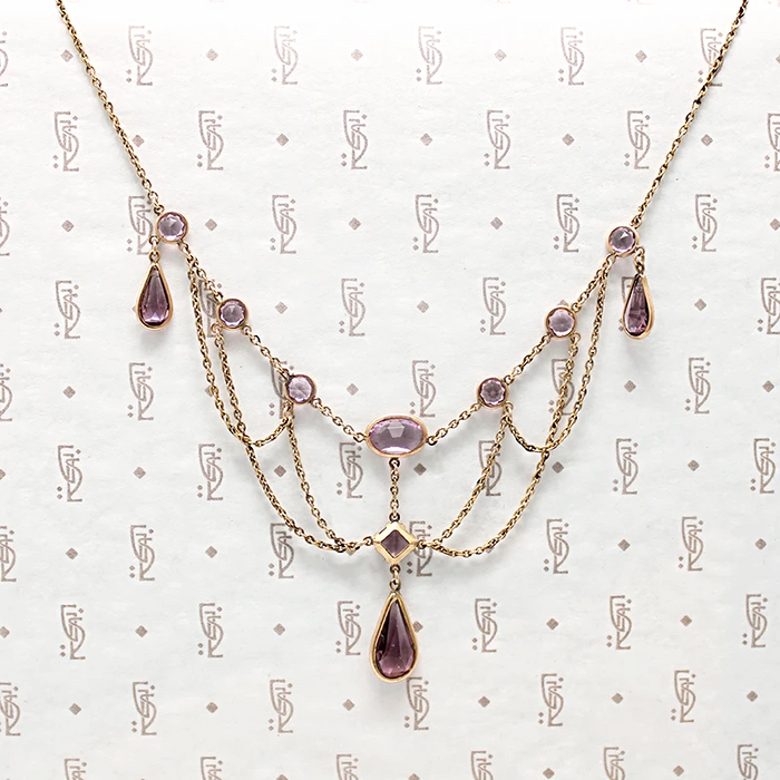 Dreamy Turn of the 19th Century Festoon Necklace