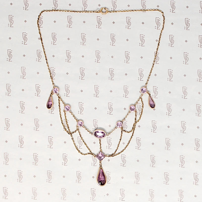 Dreamy Turn of the 19th Century Festoon Necklace